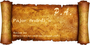 Pajor András névjegykártya
