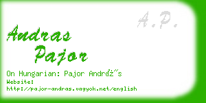 andras pajor business card